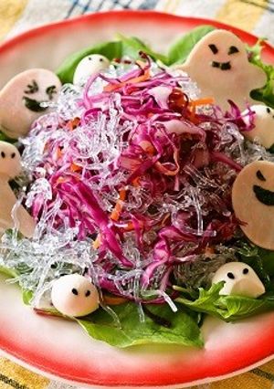 プチプチのハロウィンコールスローサラダ-レシピのメイン写真