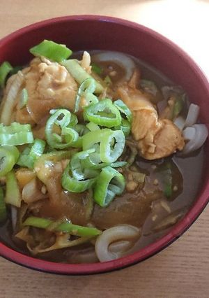 余ったカレーでネギだくカレーうどん-レシピのメイン写真