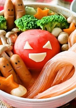 マロニーのハロウィンデコトマト鍋-レシピのメイン写真