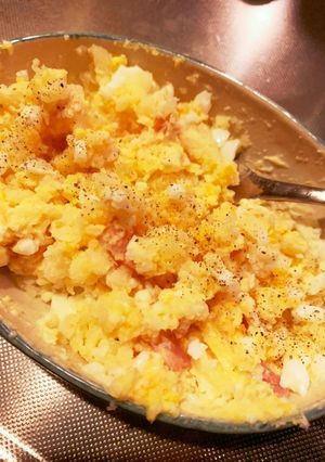 簡単レンジでベーコンと卵のポテトサラダ-レシピのメイン写真