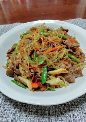 牛肉チャプチェ(残り野菜を使って)-レシピのメイン写真