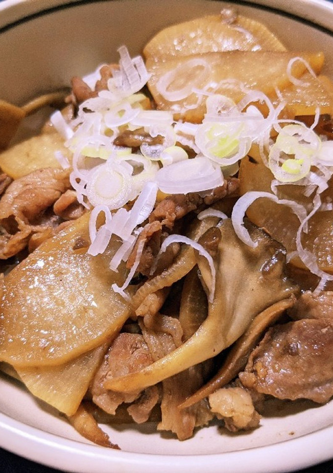大根と豚こま肉と舞茸の生姜炒め-レシピのメイン写真