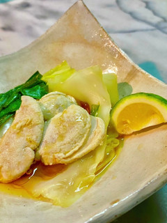 鮭白子の胡麻醤油ナムルかぼす絞り-レシピのメイン写真