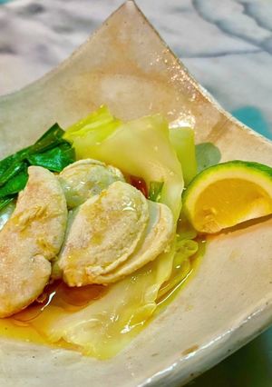 鮭白子の胡麻醤油ナムルかぼす絞り-レシピのメイン写真