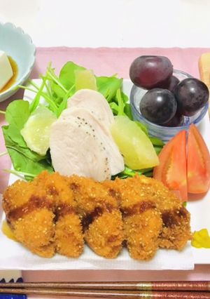 ヒレカツメインの夕飯メニュー-レシピのメイン写真