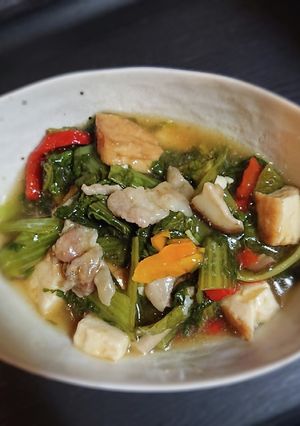 レンチン高菜と厚揚げのトロミ餡掛け-レシピのメイン写真