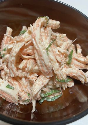 簡単!!鶏胸肉で!しっとり明太マヨ和え-レシピのメイン写真