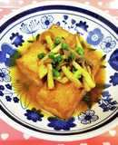 簡単時短＊厚揚げのカレーきのこソテー