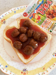 乗せて焼くだけ♡ミートボールトースト♡-レシピのメイン写真
