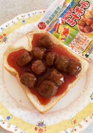 乗せて焼くだけ♡ミートボールトースト♡-レシピのメイン写真