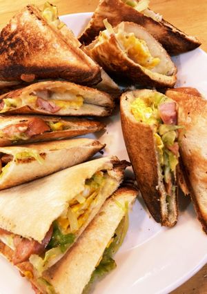 朝食にホットサンド　-レシピのメイン写真