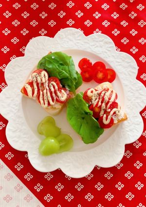フレッシュカッテージチーズサラダトースト-レシピのメイン写真