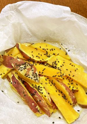 レンチンで、大学いも風-レシピのメイン写真