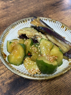 レンジで時短*なす&きゅうりの豆板醤漬け-レシピのメイン写真