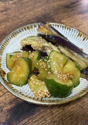 レンジで時短＊なす&きゅうりの豆板醤漬け-レシピのメイン写真