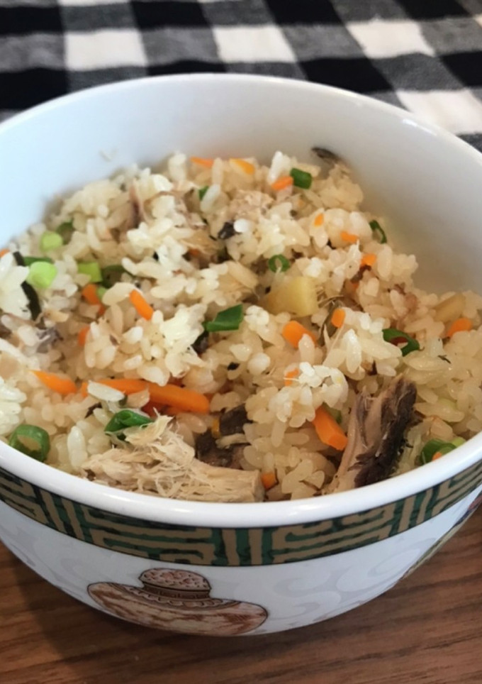 炊飯器で簡単　さば缶の炊き込みご飯-レシピのメイン写真