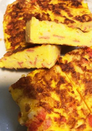 離乳食完了期　カニカマ卵焼き-レシピのメイン写真