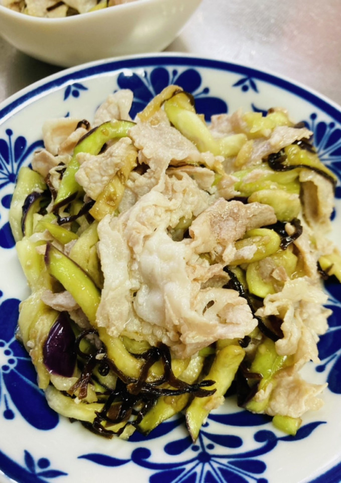 冷しゃぶとナスの塩昆布和え-レシピのメイン写真