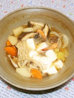 【ひとり鍋】キノコの海鮮とろみ鍋-レシピのメイン写真