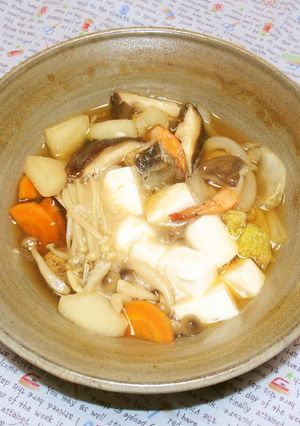 【ひとり鍋】キノコの海鮮とろみ鍋-レシピのメイン写真