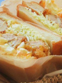 鶏のから揚げ×キャベツのタルタルサンド-レシピのメイン写真
