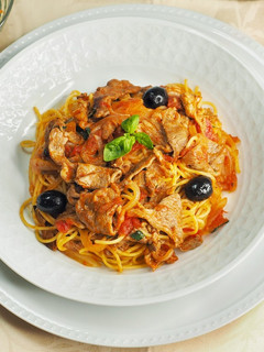 ラム肉で作るトマトパスタ-レシピのメイン写真