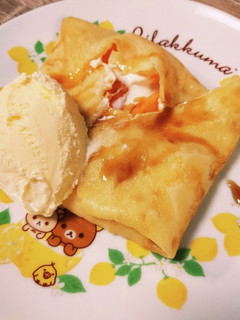 柿ヨーグルトクレープ☆バニラ添え-レシピのメイン写真