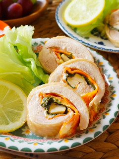 レンジで一品!きのこチキンロール-レシピのメイン写真