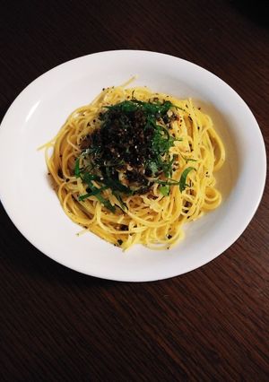 簡単☆ちりめんとしその実の梅風味パスタ-レシピのメイン写真