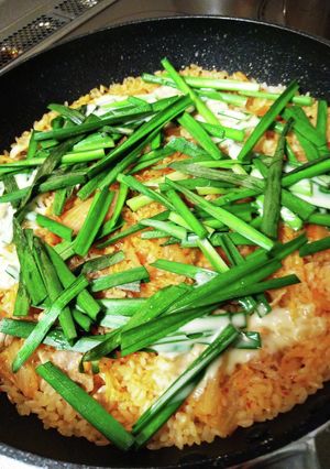 ワンパン　豚キムチ炊き込みご飯-レシピのメイン写真