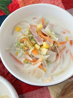 ほっこり温まる♪白菜のミルクスープ-レシピのメイン写真
