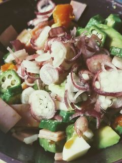 オクラとアボカド、ゆで卵の和風和え物-レシピのメイン写真