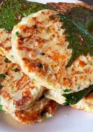 大葉をくるんと！つくねハンバーグ-レシピのメイン写真