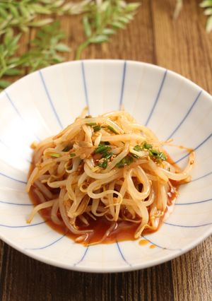 レンジで簡単！甘辛もやしサラダ-レシピのメイン写真