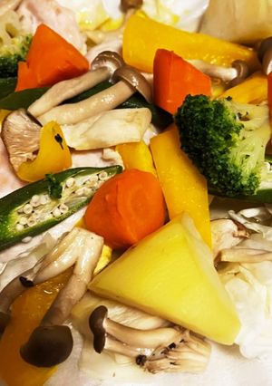 鶏ムネと野菜のグリル焼き-レシピのメイン写真