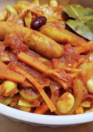 ウインナーとサラダ豆のトマトカレー煮-レシピのメイン写真