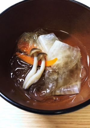 皮も！無駄なし！ぴらびら大根と春雨スープ-レシピのメイン写真
