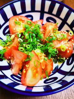 簡単トマトとネギの副菜-レシピのメイン写真