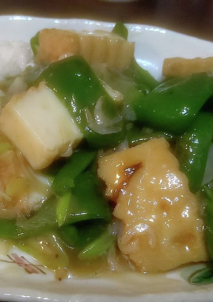 １０分で野菜と厚揚げのオイスター炒め-レシピのメイン写真