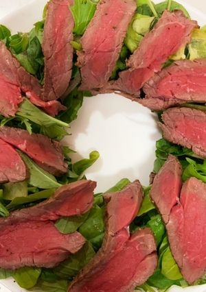 ローストビーフのクリスマスリース サラダ-レシピのメイン写真