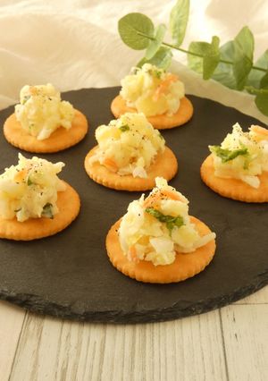 白菜漬けのポテトサラダカナッペ-レシピのメイン写真
