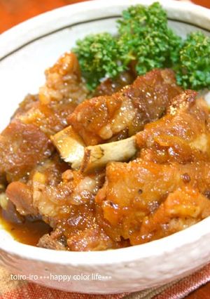 圧力鍋で10分！スペアリブのユズ茶煮♪-レシピのメイン写真