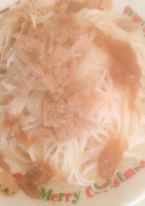 わしのかんたんツナ缶+梅干しそうめん-レシピのメイン写真