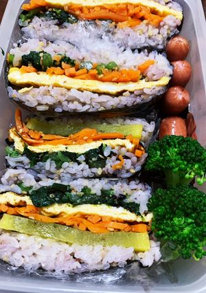 折りたたみ野菜キンパ（おにぎらず）-レシピのメイン写真