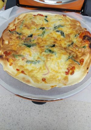 素朴な卵かけピザ-レシピのメイン写真