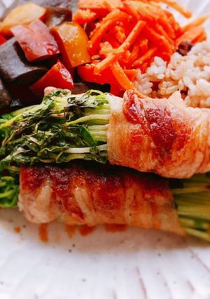包丁要らず!豆苗と豚バラ巻-レシピのメイン写真