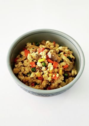 彩りきれいないり豆腐-レシピのメイン写真