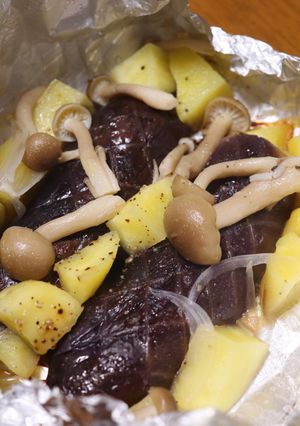 茄子とキノコの洋風ホイル焼き-レシピのメイン写真