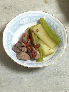 長ネギを食べる肝煮-レシピのメイン写真
