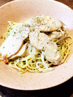 バジルクリームスパゲティ-レシピのメイン写真